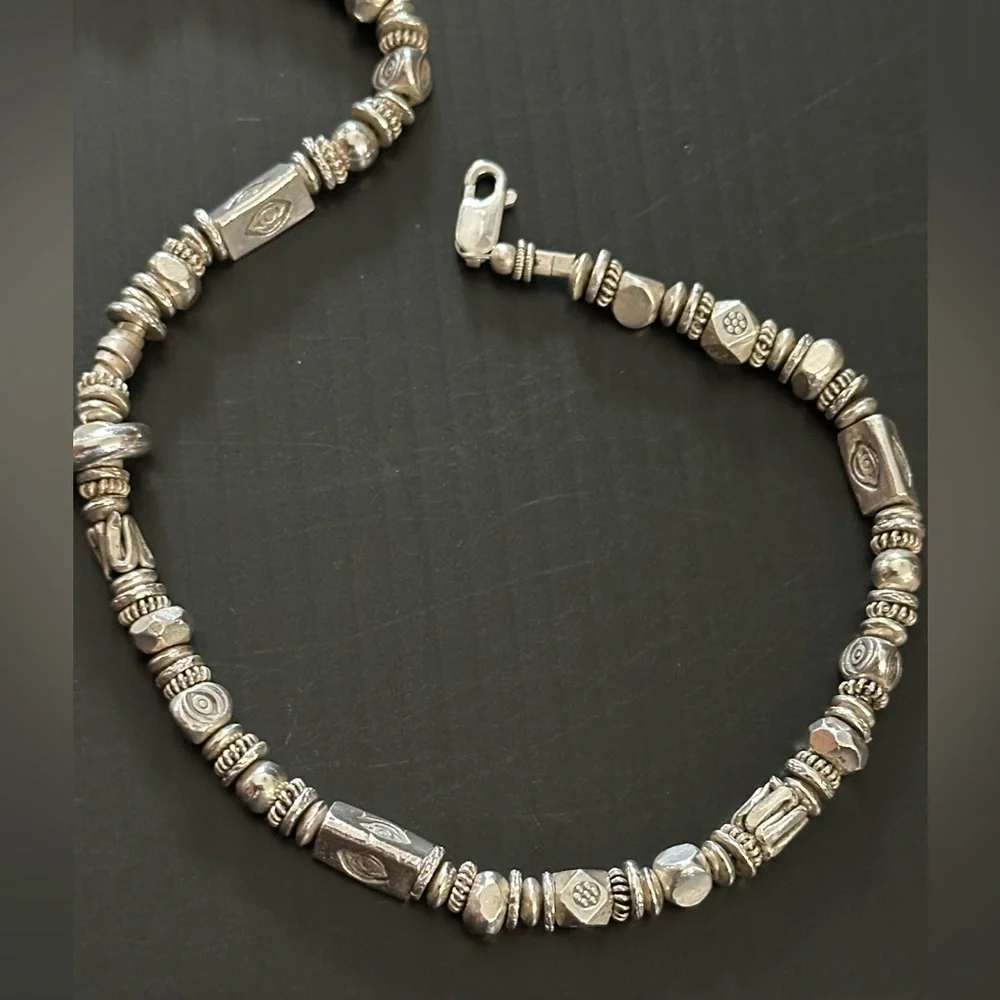 ARTISAN One of a Kind Silver Beaded Necklace - Picture 3 of 6